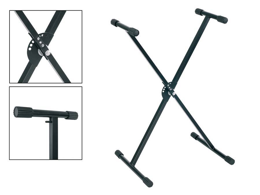 keyboard stand, X-model, trigger lock, made in EU, black