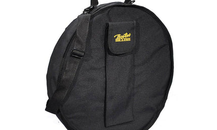 bodhran gig bag, black cordura, 10 mm. padded, with strap and accessory pocket, 16"