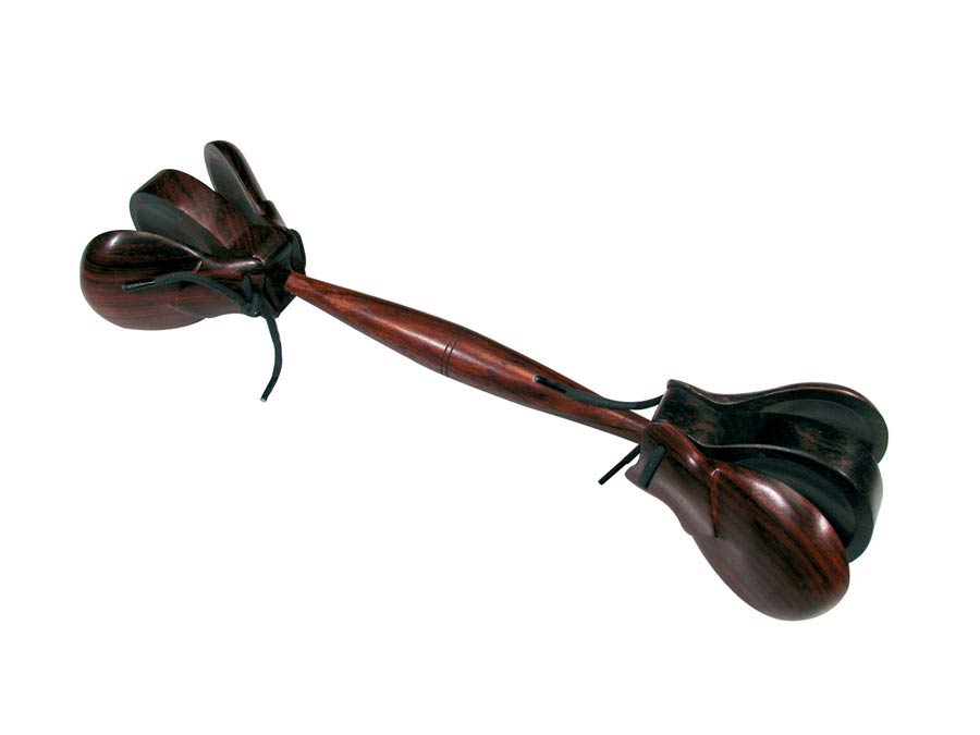 castanets on handle, rosewood, double model