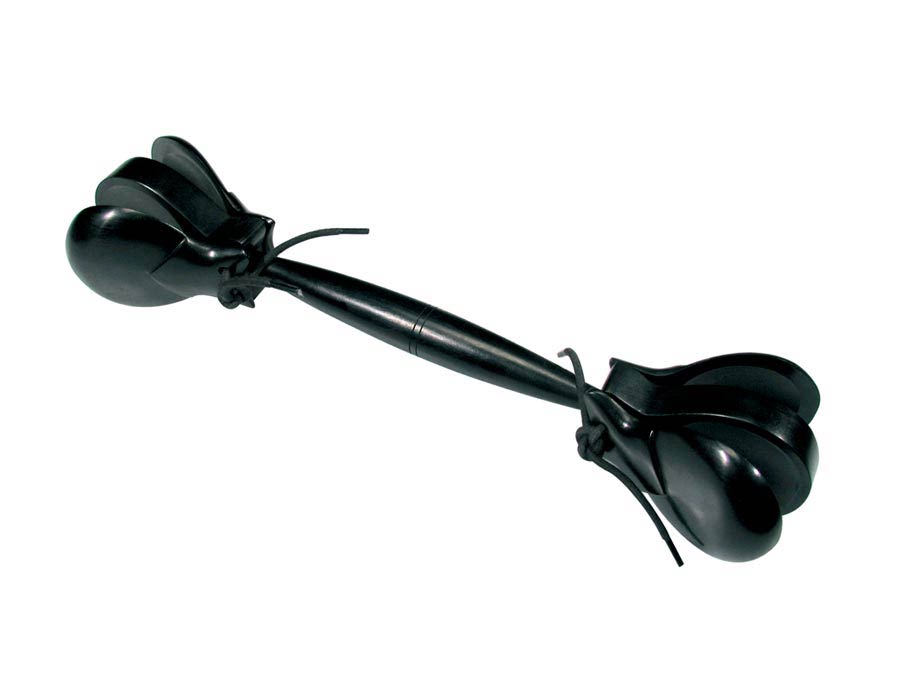 castanet on handle, ebony, double model