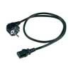 power cable, black, 3 x 0,75  mm, 2 europlug, 250 volt, 1.8 meter