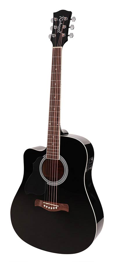Richwood - RD-12LCEBK - lefthanded acoustic guitar – Heads, Black