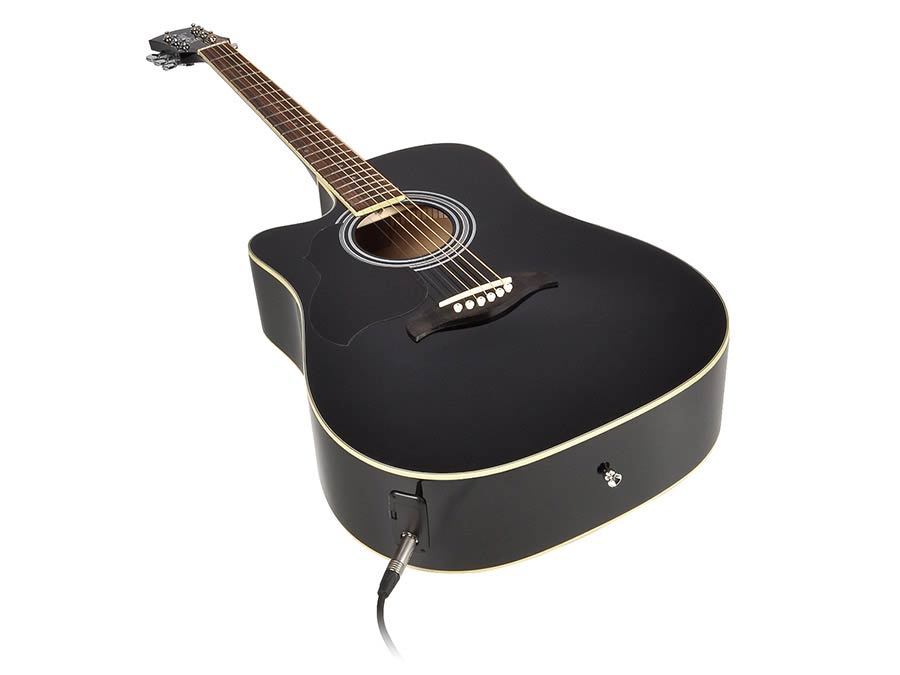 Richwood - Rd-12Lcebk - Lefthanded Acoustic Guitar – Heads, Black