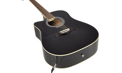 Richwood - Rd-12Lcebk - Lefthanded Acoustic Guitar – Heads, Black