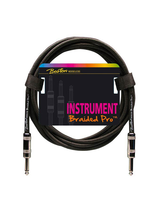 Boston - GC-268-6 - Instrument Cable, Vintage Black, 2 X Jack Metal, 6 Meter