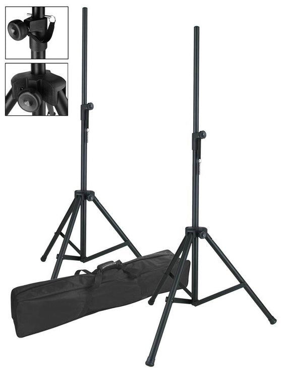 one pair of speaker stands with bag, 200cm max height air cushioned, aluminum light weight