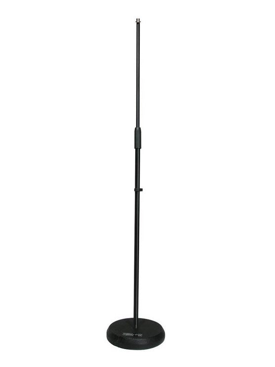 microphone stand with round base, black, max height 160cm