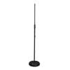 microphone stand with round base, black, max height 160cm