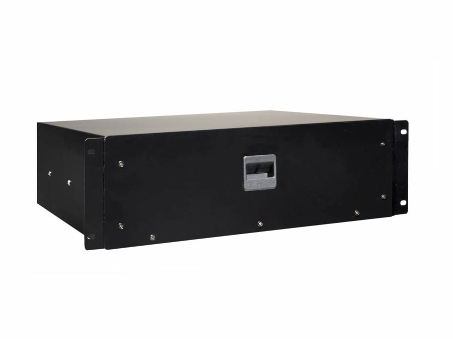 19 inch rack drawer 3HE with lift lock, internal height 117mm