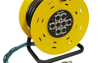 cable drum, 15 meter, in 8 xlr female, out 8 xlr male