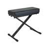 keyboard bench, X-model, with EZ adjust, leather look seat (53x24 cm.), black