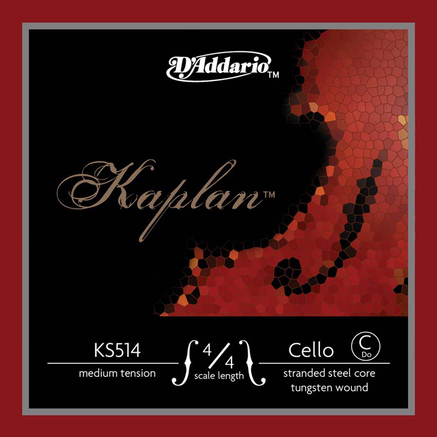 D'Addario KS514-44M Cello snaar C-4 tungsten Omwonden on stranded steel core