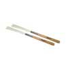 brushes, clear nylon bristles, wooden handle, pair, soft