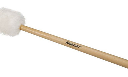 bass drum mallet, 400 mm. maple handle, 70 mm. felt core fur head