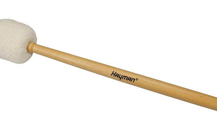 bass drum mallet, 400 mm. maple handle, 70 mm. felt core wool head