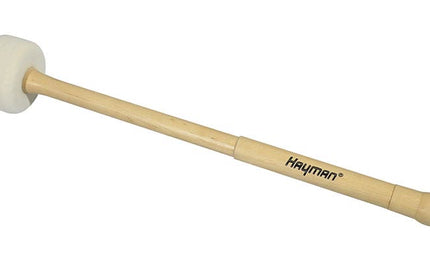 bass drum mallet, 375 mm. maple handle, 57 mm. hard felt head