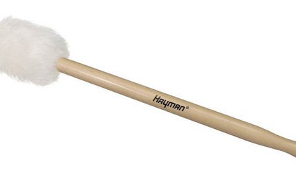 bass drum mallet, 410 mm. maple handle, 64 mm. soft wood core fur head