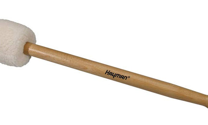 bass drum mallet, 415 mm. maple handle, 85 mm. soft wood core wool head