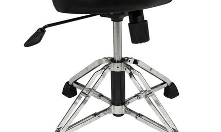 drumthrone, adjustable height (pneumatic), double braced legs, saddle seat