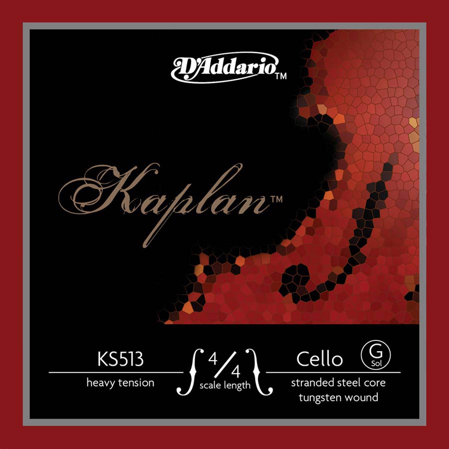 D'Addario KS513-44H Cello snaar G-3 Heavy tungsten Omwonden on stranded steel core