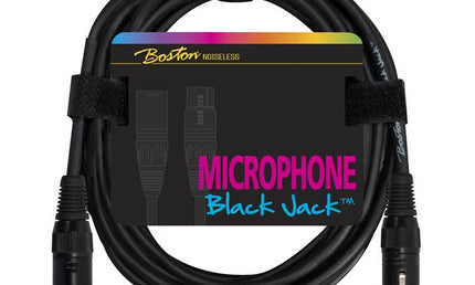 microphone cable, black, 1 x XLR3f +1 x XLR3m, 1 meter