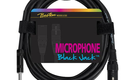 microphone cable, black, 1 x XLR3f +1 x jack, 5 meter