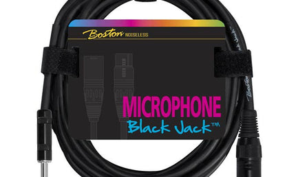 microphone cable, black, 1 x XLR3m +1 x jack, 5 meter