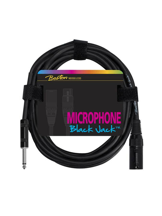 microphone cable, black, 1 x XLR3m +1 x jack, 5 meter