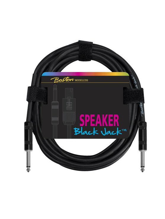 speaker cable, black, jack - jack, 2 x 1,5mm, 1 meter