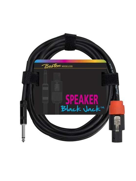 speaker cable, black, jack + speaker twist, 2 x 1,5mm, 1 meter