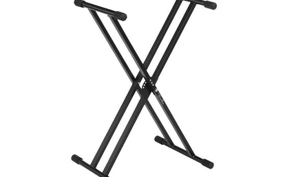 stage piano stand with 32cm top tubes, black, XX-model, trigger lock, made in EU