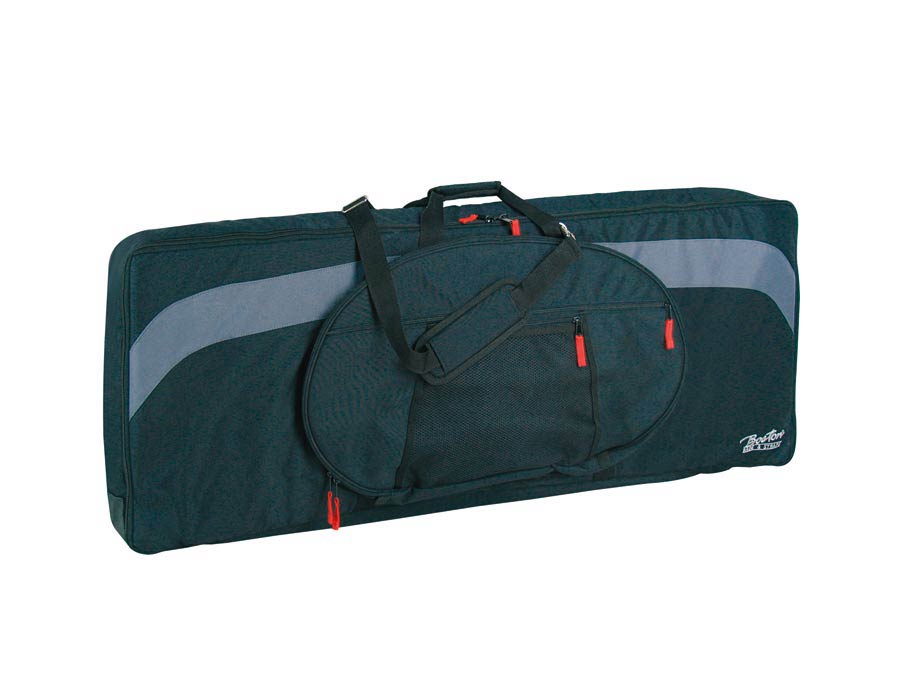 keyboard bag, 25 mm. padded, black & grey, 1005 x 450 x 160 mm.