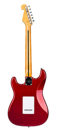 electric guitar 62 vintage style, 3 single coil pickups, vintage trem, candy apple red, incl.gig ba