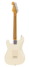 electric guitar 57 vintage style, 3 single coil pickups, vintage trem, vint. white, gig bag