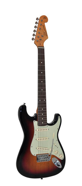 electric guitar 62 vint. style, 3/4 scale, 3 single coil PU, vintage tremolo, sunburst, gig bag