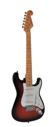 electric guitar 57 vint. style, 3/4 scale, 3 single coil PU, vintage tremolo, sunburst, gig bag