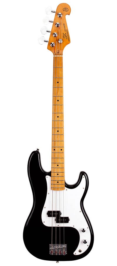 SX SPB57 P-Style elektrische basgitaar met tas – zwart