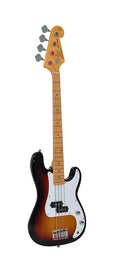 3/4 scale length vintage 57 P-style electric bass guitar, with split single coil pickup, with bag,