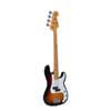 3/4 scale length vintage 57 P-style electric bass guitar, with split single coil pickup, with bag,