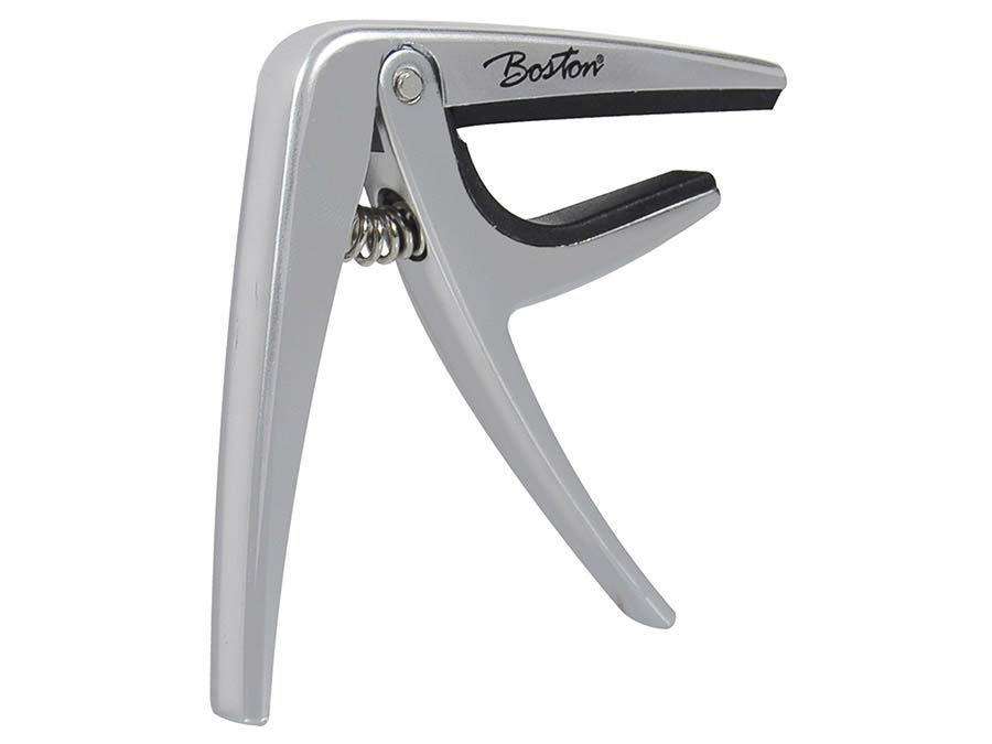 spring loaded capo for acoustic or electric guitar, titanium