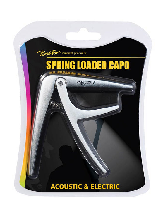 spring loaded capo for acoustic or electric guitar, titanium