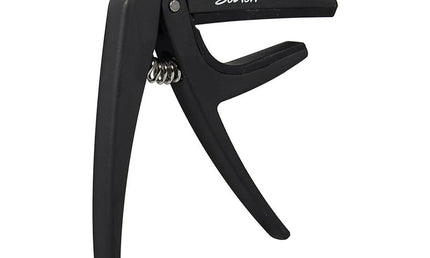 spring loaded capo for acoustic or electric guitar, black