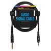 audio signal cable, 3.5mm jack mono to 6.3mm jack mono, 0.30 meter