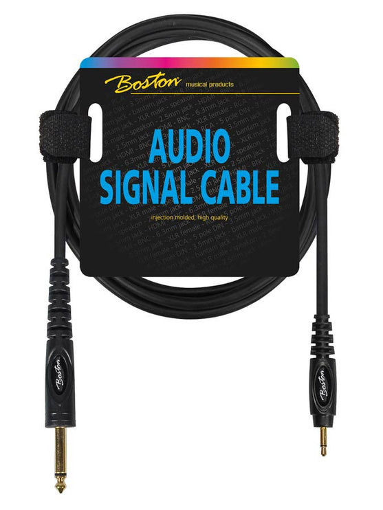 Boston - AC-251-150 - Audio Signal Cable, 3.5mm Jack Mono To 6.3mm Jack Mono, 1.50 Meter