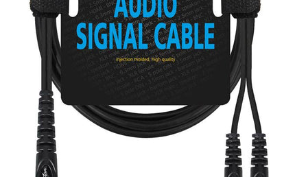 audio signal cable, 2x RCA to 6.3mm jack mono, 0.30 meter