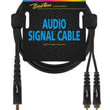 Boston - AC-271-150 - Audio Signal Cable, 2x Rca To 6.3mm Jack Mono, 1.50 Meter
