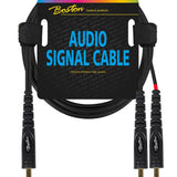 Boston - AC-232-150 - Audio Signal Cable, 2x 6.3mm Jack Mono To 6.3mm Jack Stereo, 1.50 Meter