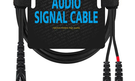 audio signal cable, 2x RCA to 6.3mm jack stereo, 0.30 meter