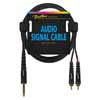 audio signal cable, 2x RCA to 6.3mm jack stereo, 0.30 meter