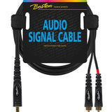 Boston - AC-272-300 - Audio Signal Cable, 2x Rca To 6.3mm Jack Stereo, 3.00 Meter